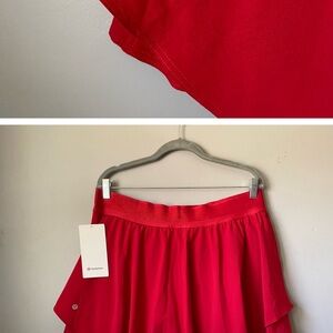 New without tags. Lululemon Court Rival High Rise Skirt Tall in Dark Red Sz14